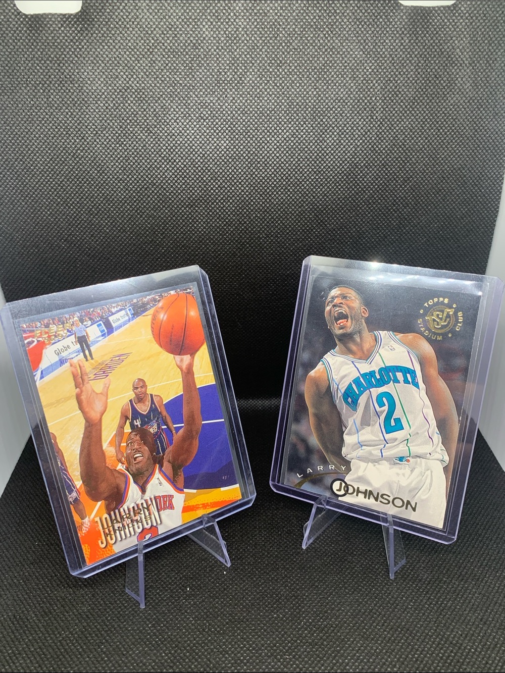 Larry Johnson 1996 Fleer Knicks Hornets NBA Hall Of Fame All-Star In Case